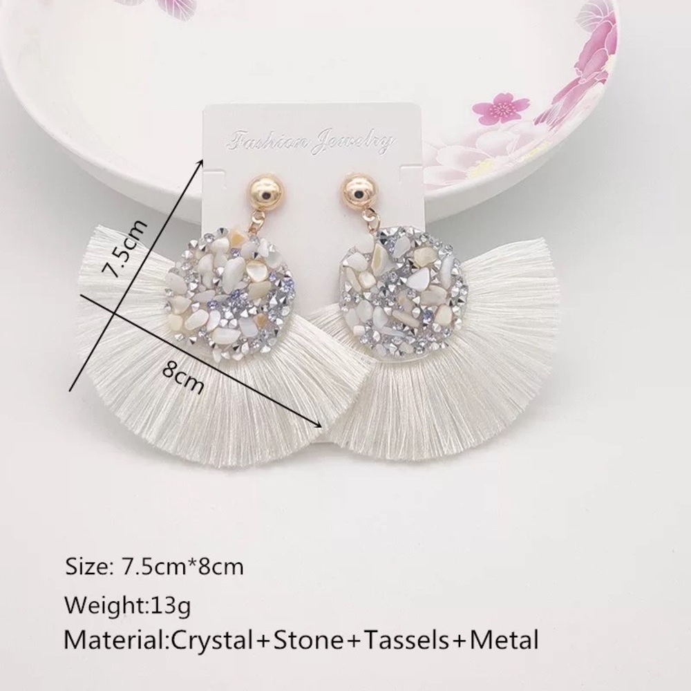 New shiny rhinestone crystal earring - Picture 2 of 2